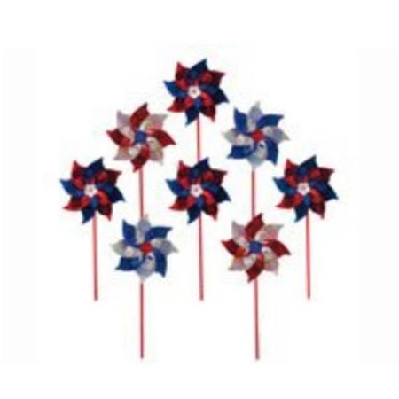 IN THE BREEZE In The Breeze ITB2863 Patriot Pinwheel - 8PC ITB2863